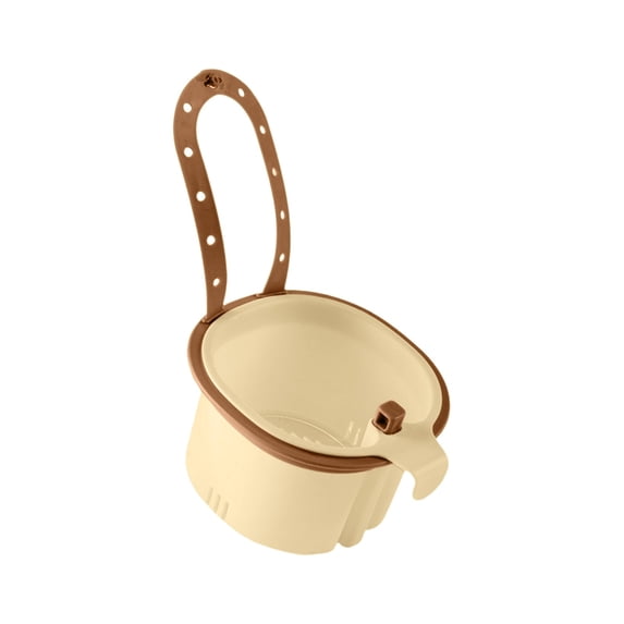 MYUNNIL Hanging Sink Drain Basket, Adjustable Kitchen Over Sink Hanging Rack Drain Strainer with Drain Holes & Openable Bottom Design, No Drill Portable Residues Catcher for Leftovers, Brown