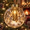 thumbnail image 1 of MYUNNIL Light Up Christmas Globe Ornaments, 3" Religious Clear Nativity Scene Hanging Ball Decoration with Built-In Warm LED Light, Cute Waterproof Seasonal Pendant for Tree Home Decor, 1 of 7