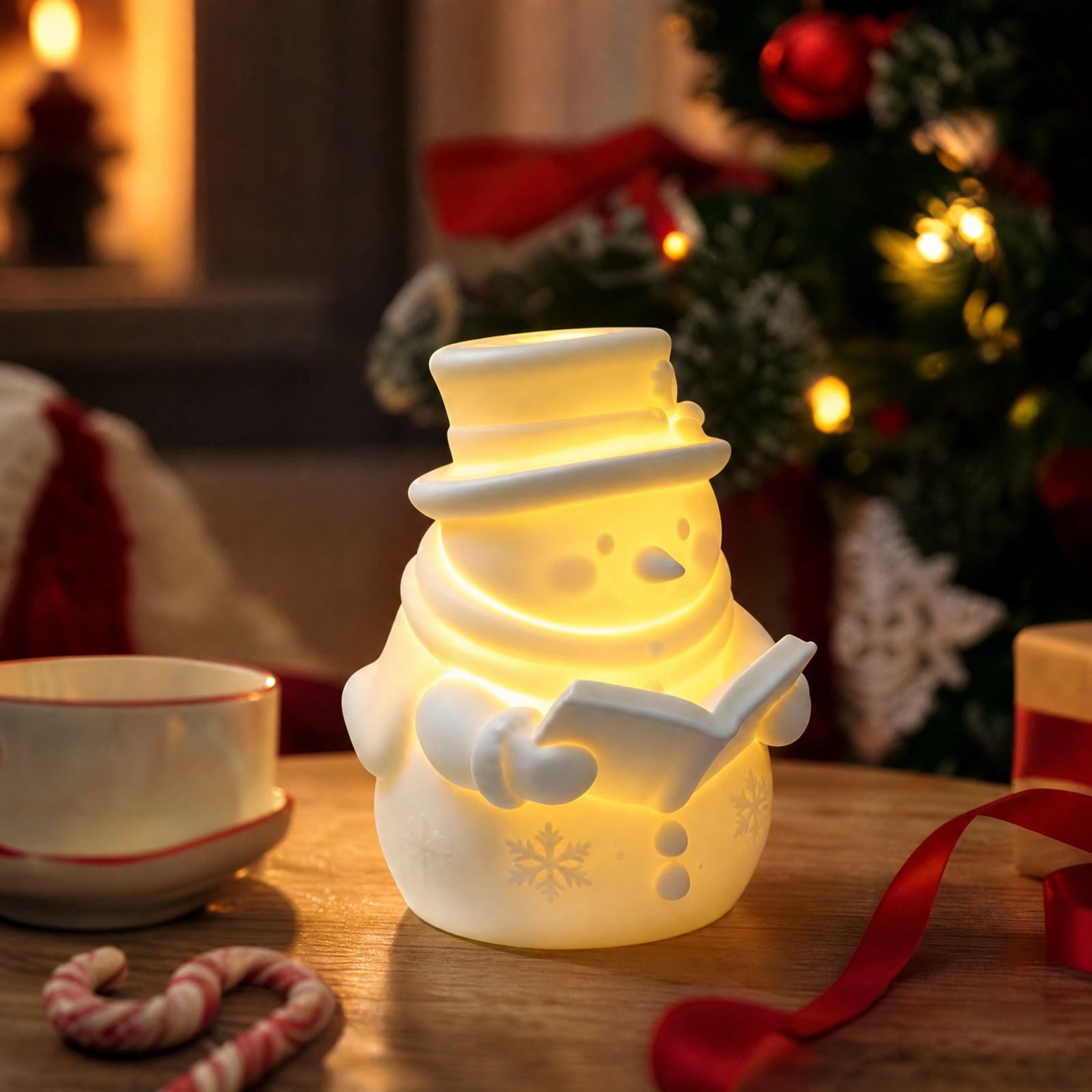 MYUNNIL Lighted Christmas Blow Mold Figurine, 3