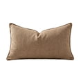 thumbnail image 1 of MYUNNIL Long Lumbar Throw Pillow Cover, Soft Simply Farmhouse Rectangular Cushion Cover with Flange Edges, 12 X 20 Inch Fall Boho Seasonal Decorative Pillow Case for Sofa Bed Home Decor, Brown, 1 of 7