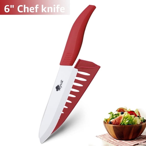 MYVIT Kitchen Chef Knife 6-inch Rust Proof Stain Resistant Ceramic Knife with Cover