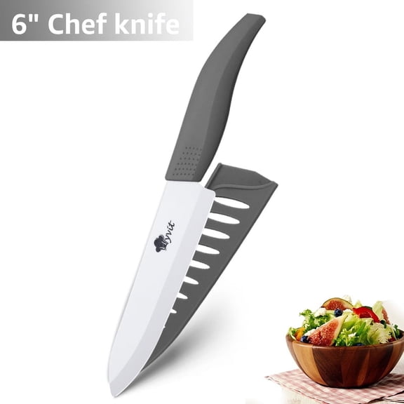 MYVIT Kitchen Chef Knife 6-inch Rust Proof Stain Resistant Ceramic Knife with Cover