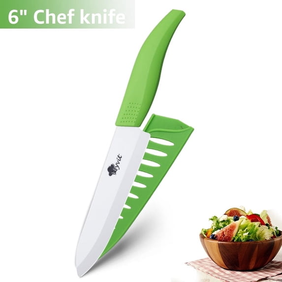 MYVIT Kitchen Chef Knife 6-inch Rust Proof Stain Resistant Ceramic Knife with Cover