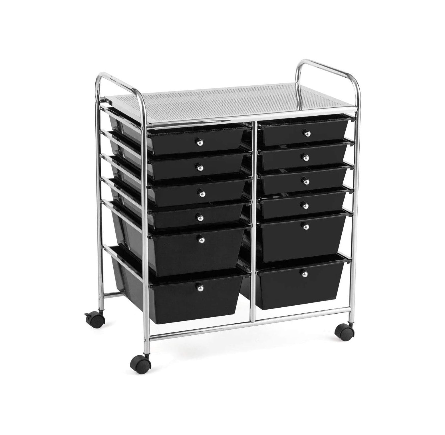 MYXIO 12Drawer Rolling Storage Cart, Multipurpose Movable Organizer