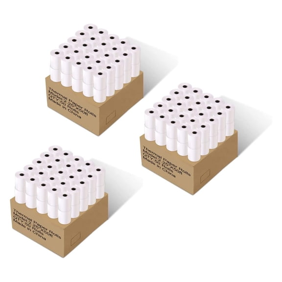 MYXIO 2 1/4 x 50 Thermal Paper Receipt Rolls 2.25 x 50 ft Receipt Paper POS Cash Register Fits Credit Card Terminals Verifone (150 Rolls)