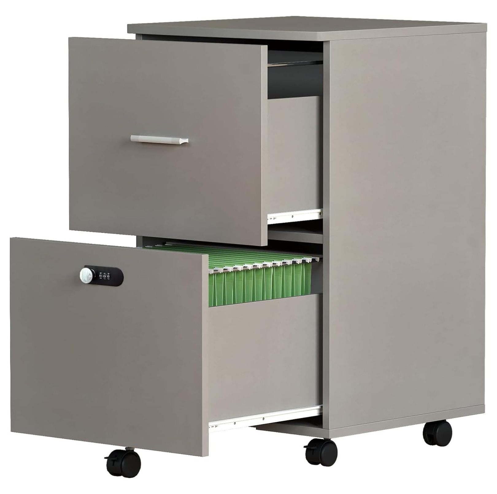 MYXIO 2 Drawer File with Lock Filing 2 Drawer Wood