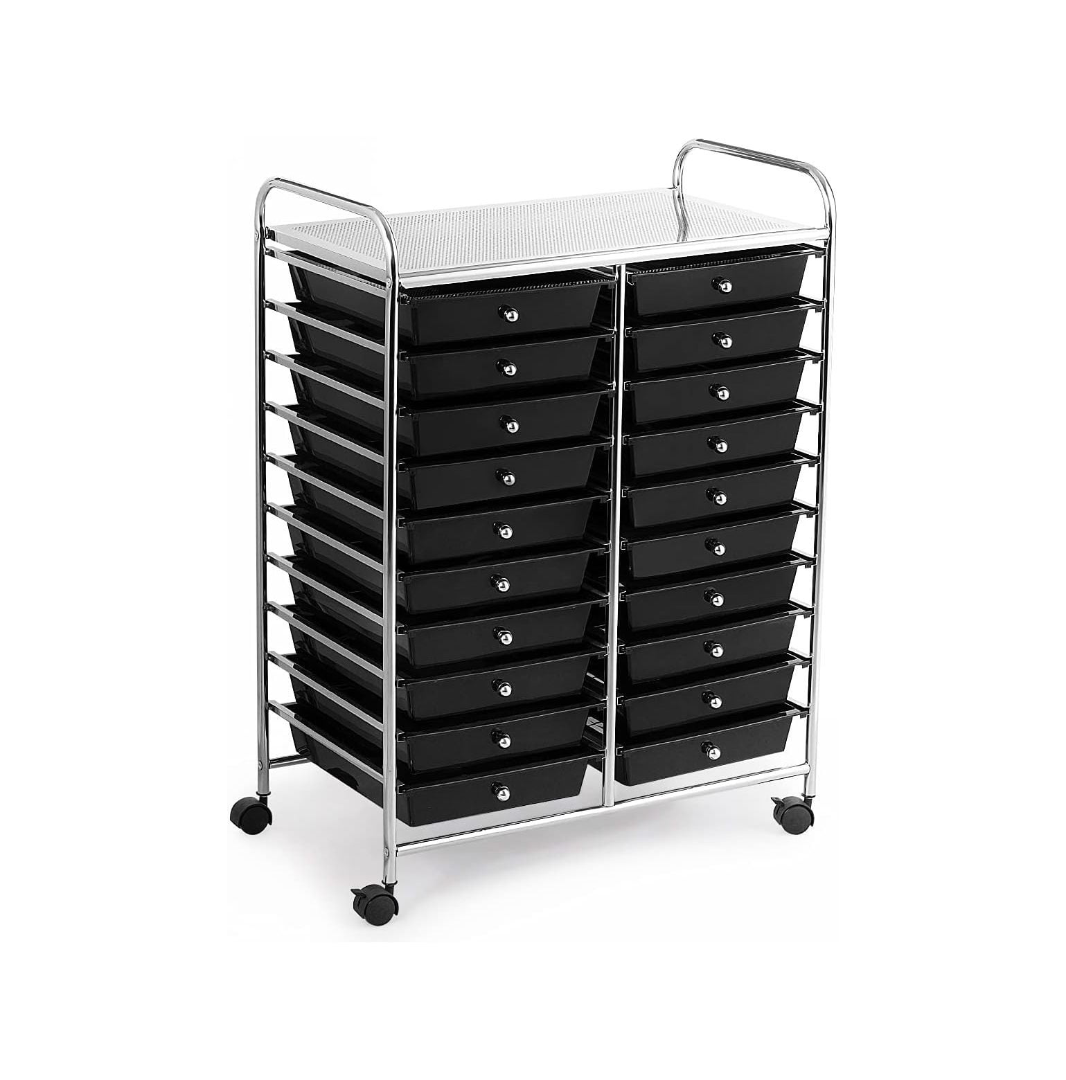 MYXIO 20Drawer Rolling Storage Cart, Multipurpose Movable Organizer