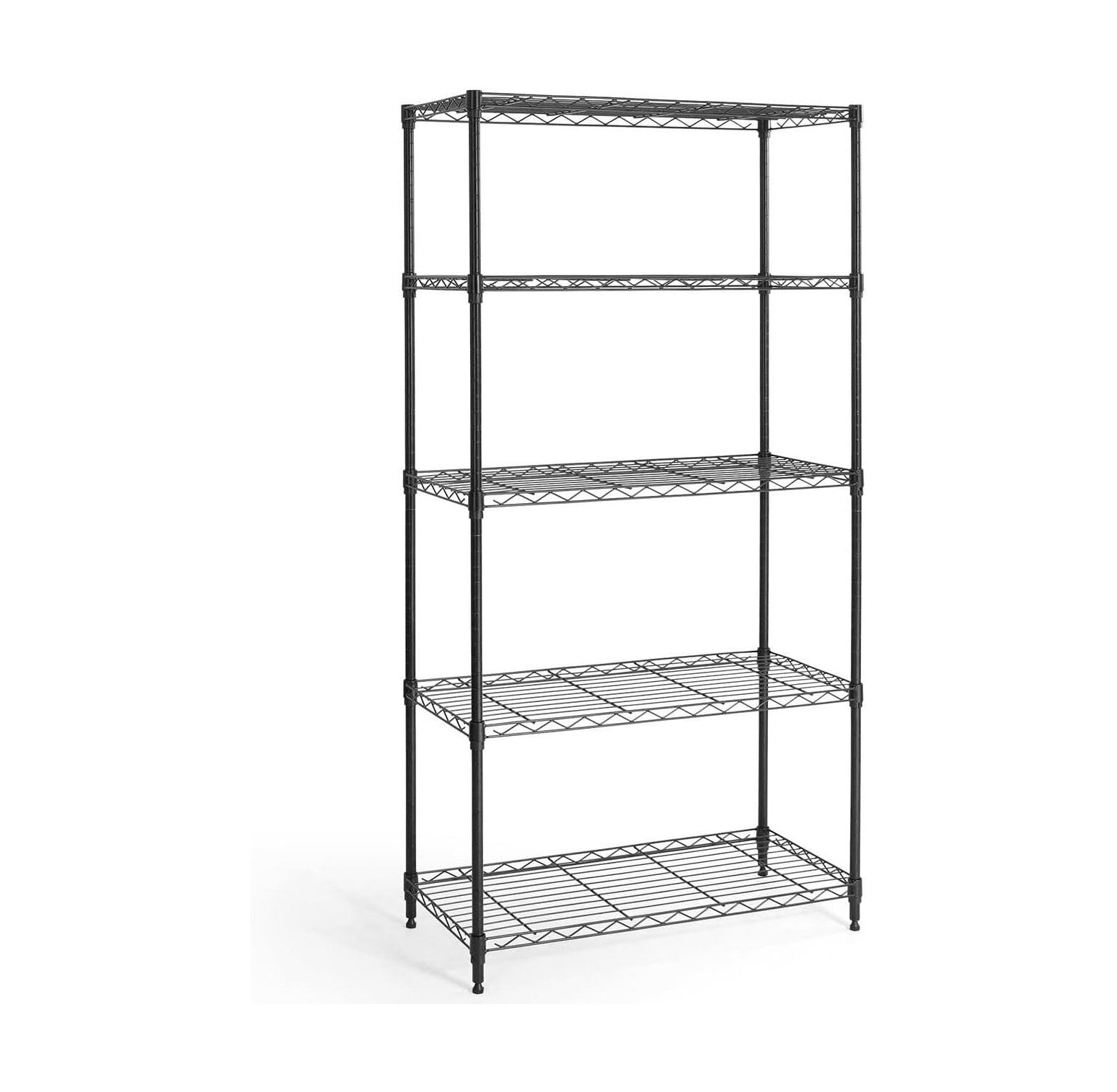 MYXIO 3/4/5Tier Adjustable Height Wire Shelving Unit, Wire Rack