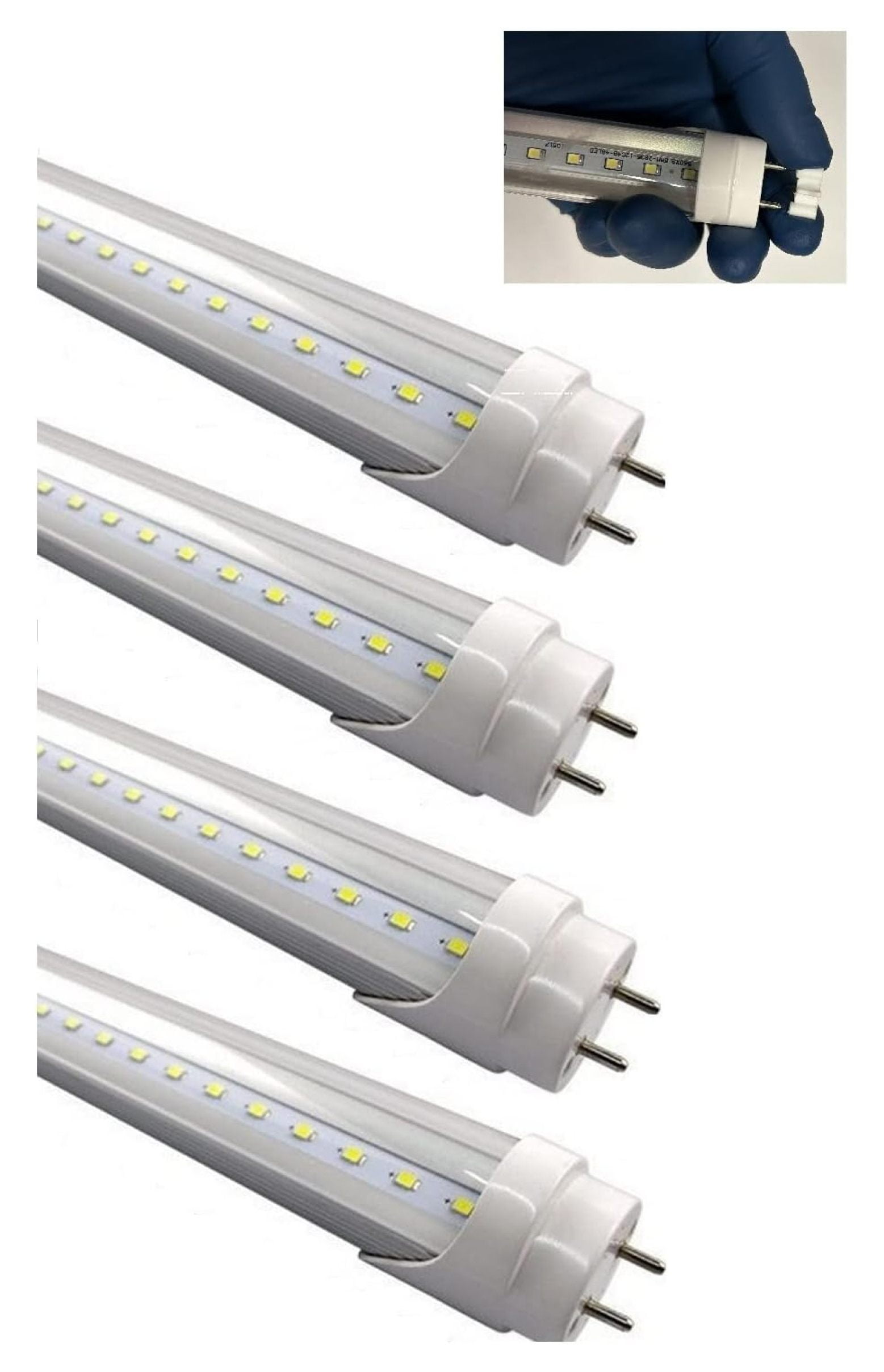 MYXIO (4Pack) BallastBypass & Clear T8 LED Tube Light 2FT 24Inch