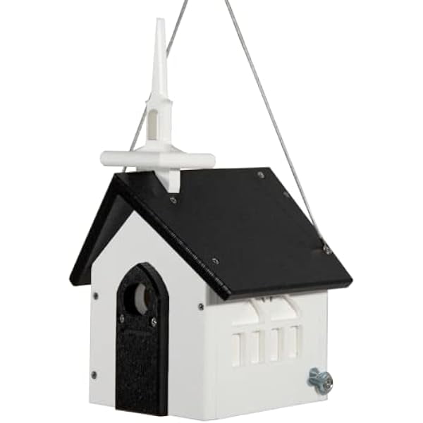 MYXIO Chirping Church Wren and Chickadee Birdhouse - Cute Chapel Style ...