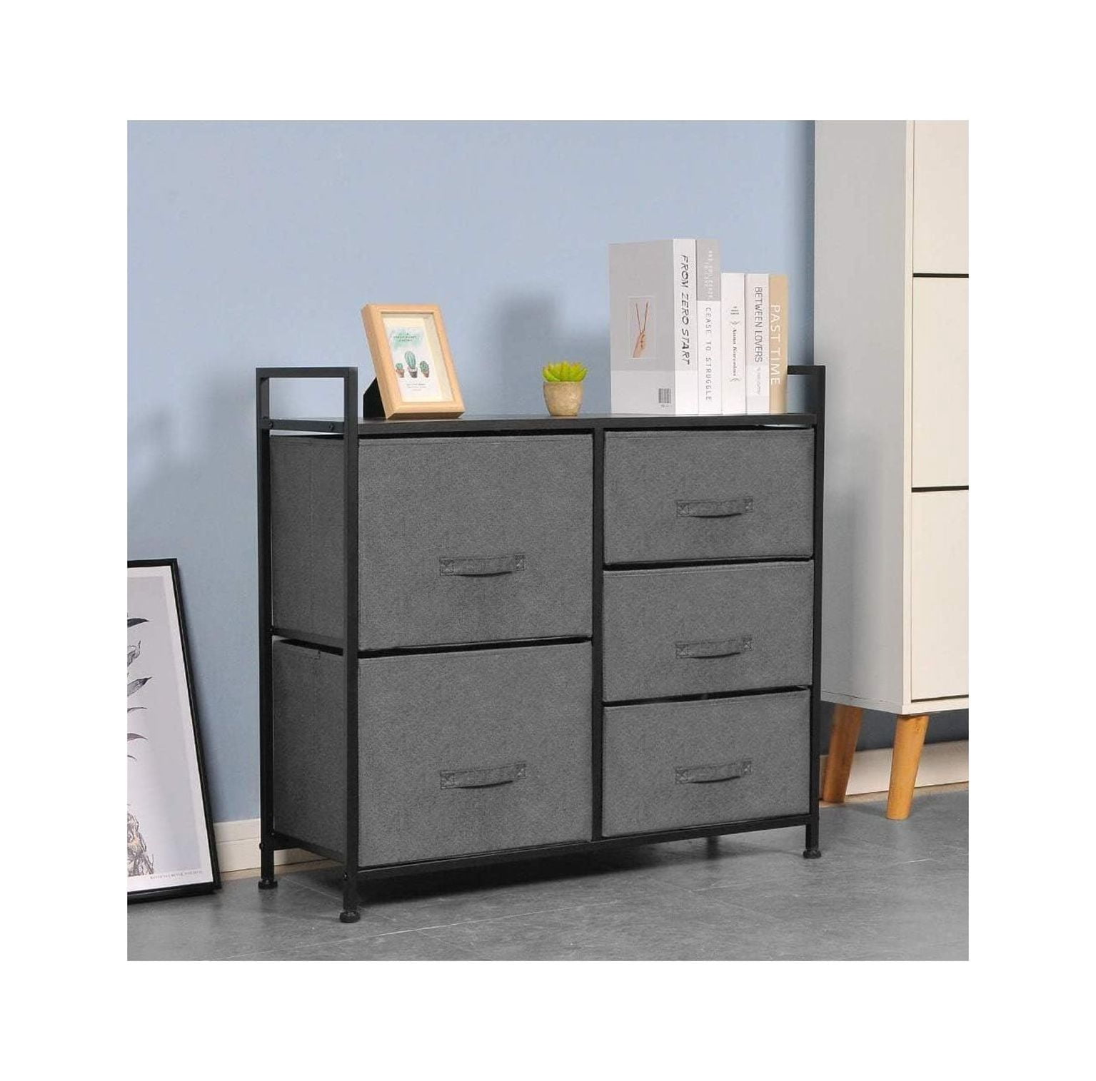 MYXIO Dresser Organizer with 5 Drawers Cloth Storage Shelf Unit