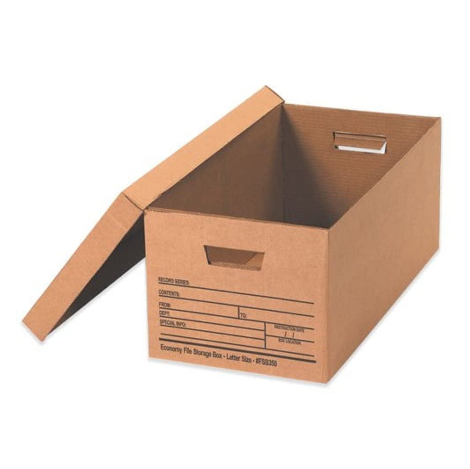 MYXIO FSB350 Economy File Storage Boxes, 24" x 12" x 10", (Pack of 12