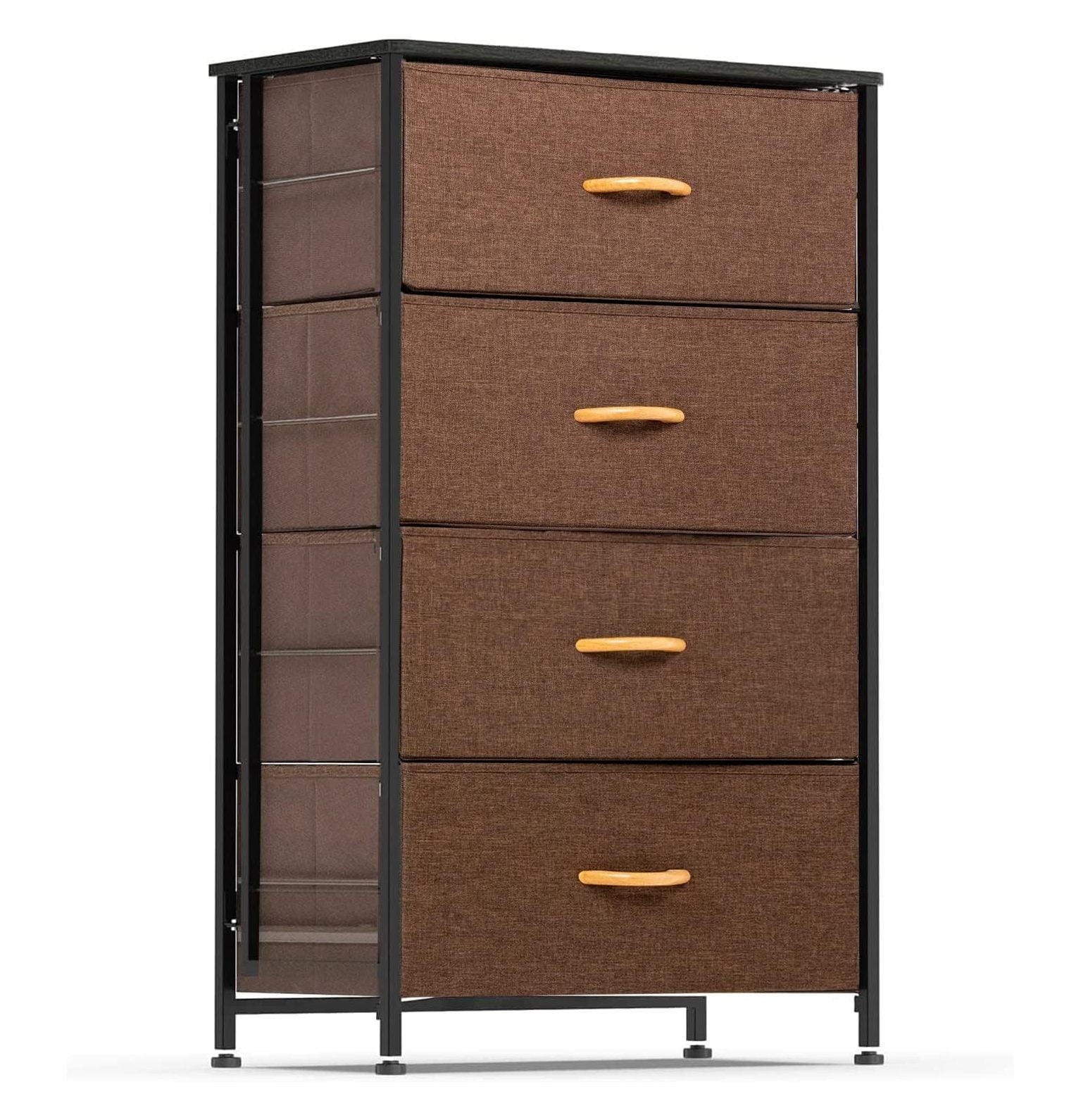 MYXIO Fabric 4 Drawers Storage Organizer Unit, Wide Chest of Drawers