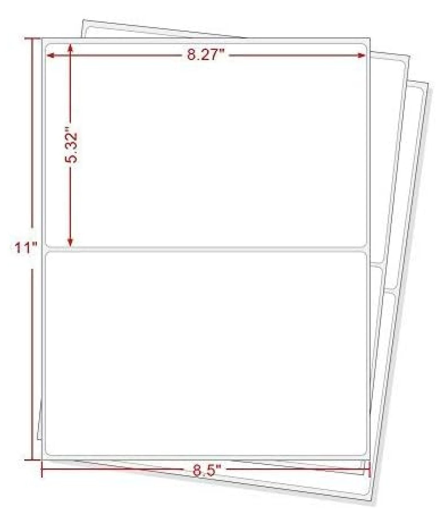 MYXIO Half Sheet Self Adhesive Shipping Labels for Laser & Inkjet