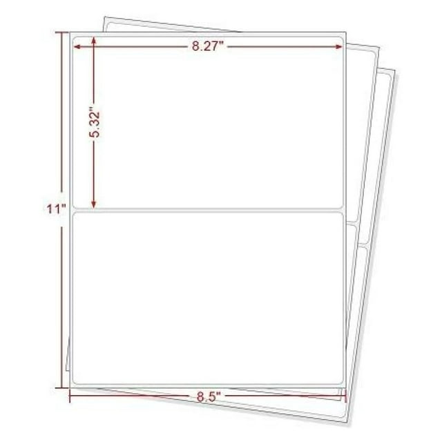 MYXIO Half Sheet Self Adhesive Shipping Labels for Laser & Inkjet