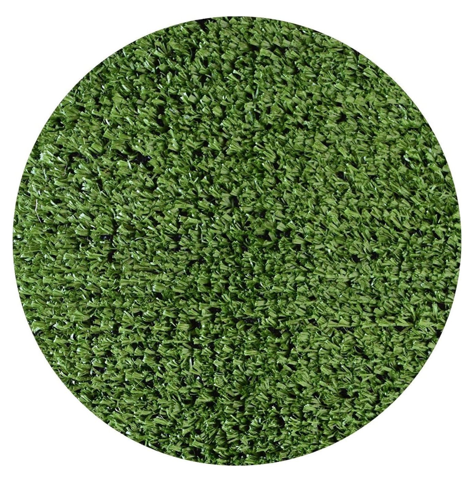 MYXIO Heavy Duty Artificial Grass Turf Indoor Outdoor Green Grass Color 4' Round Area Rug for
