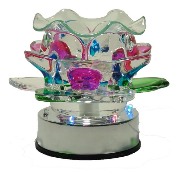 MYXIO Lotus Flower Multi Color Touch Control Electric Oil Warmer Wax Fragrance Lamp with LED Light LE-11