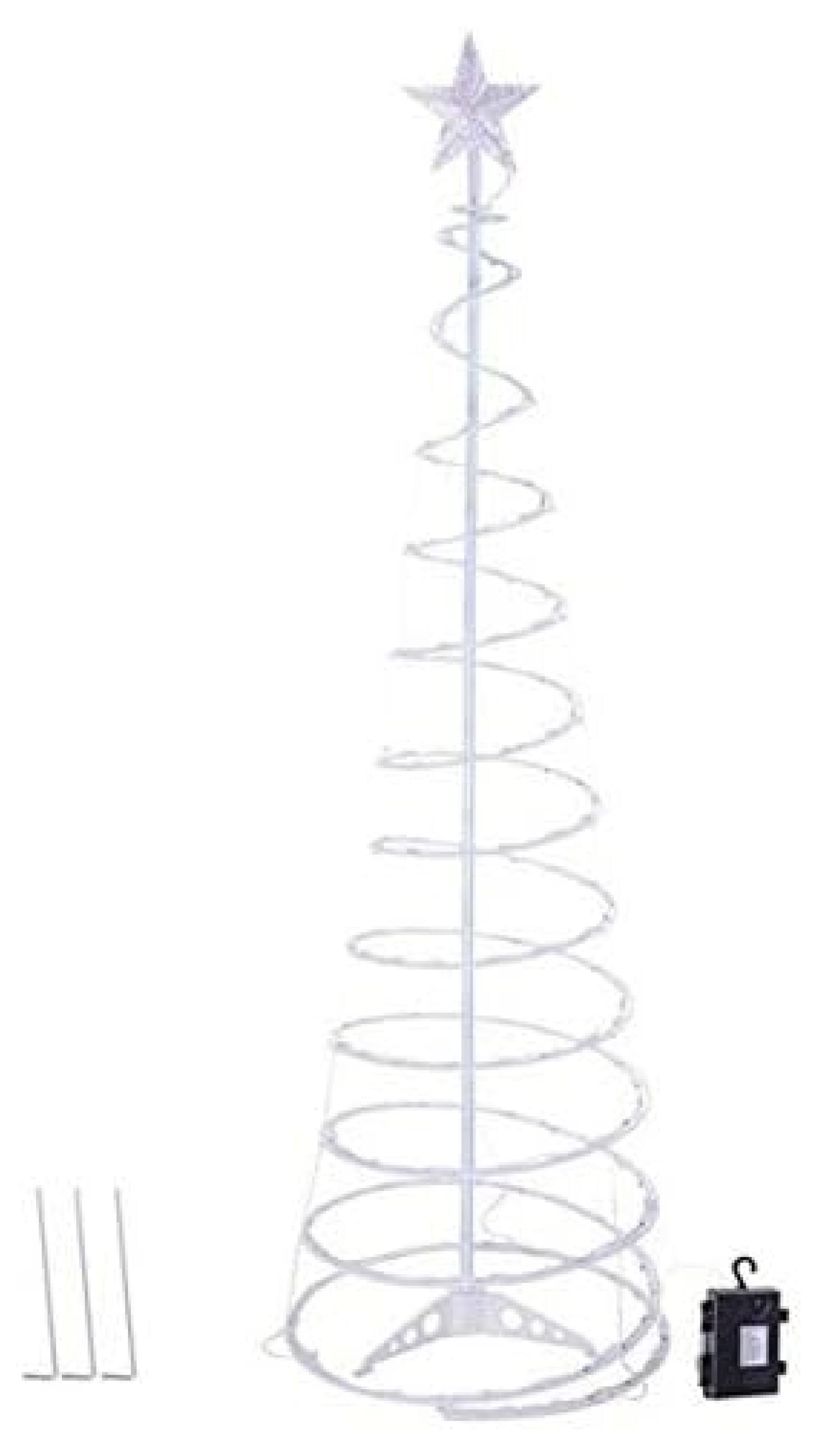 MYXIO Outdoor Spiral LED Christmas Tree Light Décor Battery Operated 6Ft Tall (MultiColor