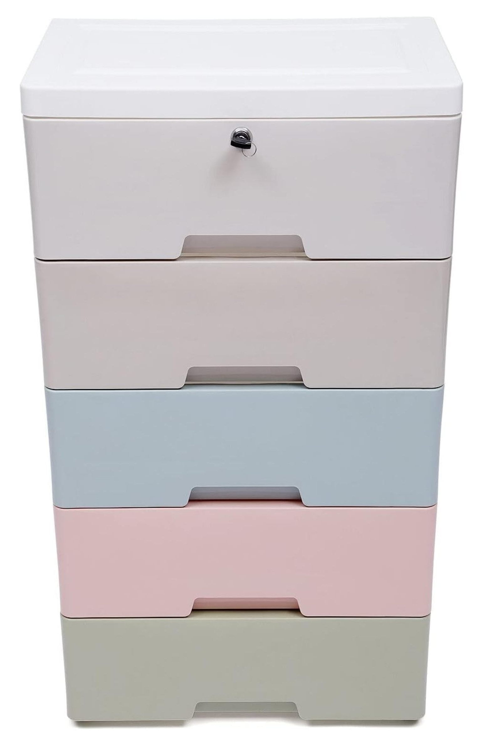 MYXIO Plastic Dresser, Modern Storage Cabinet Macaron Cupboard, Tall ...
