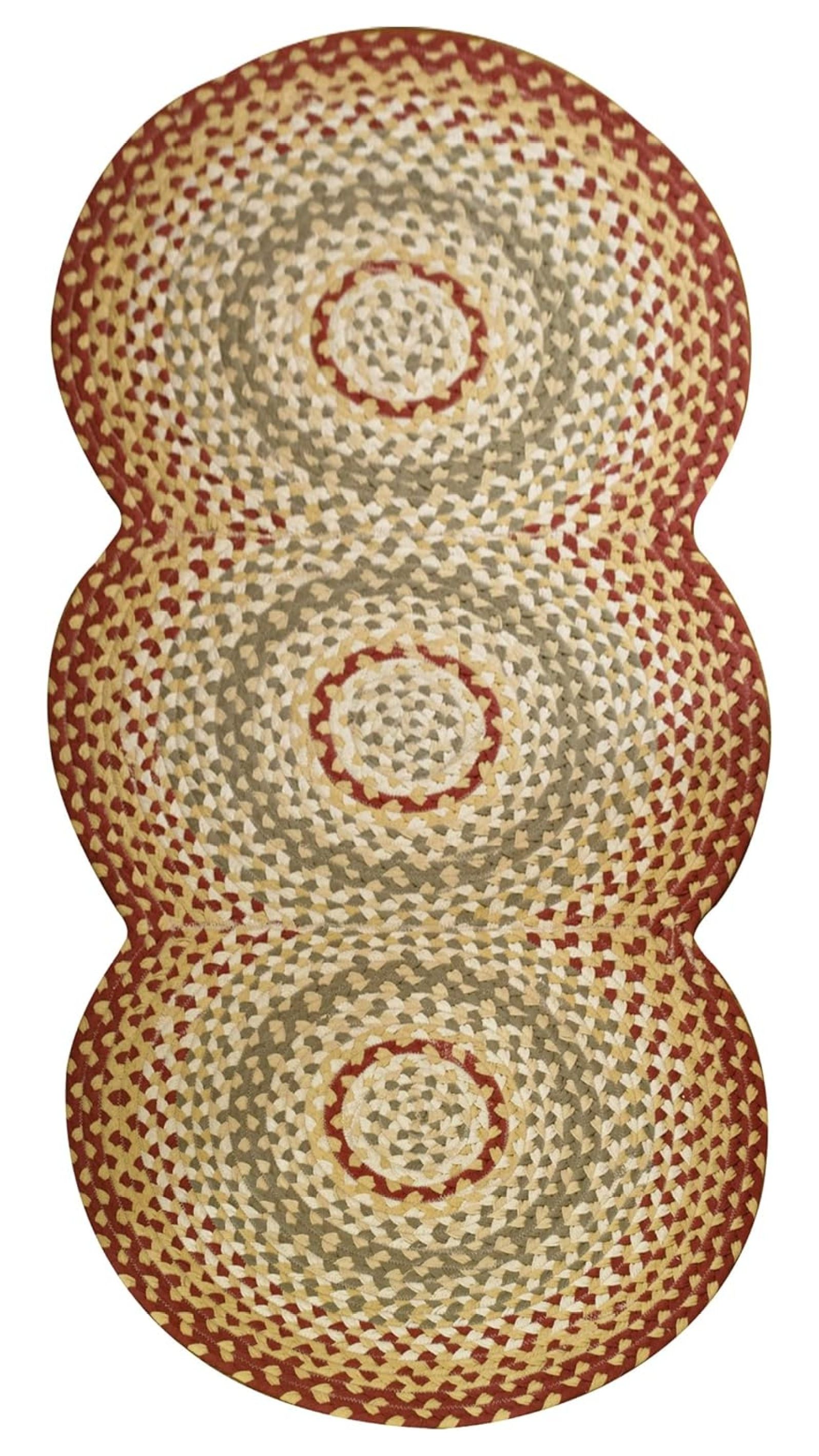 MYXIO Red Mill Village Braided Rug Run 72''L