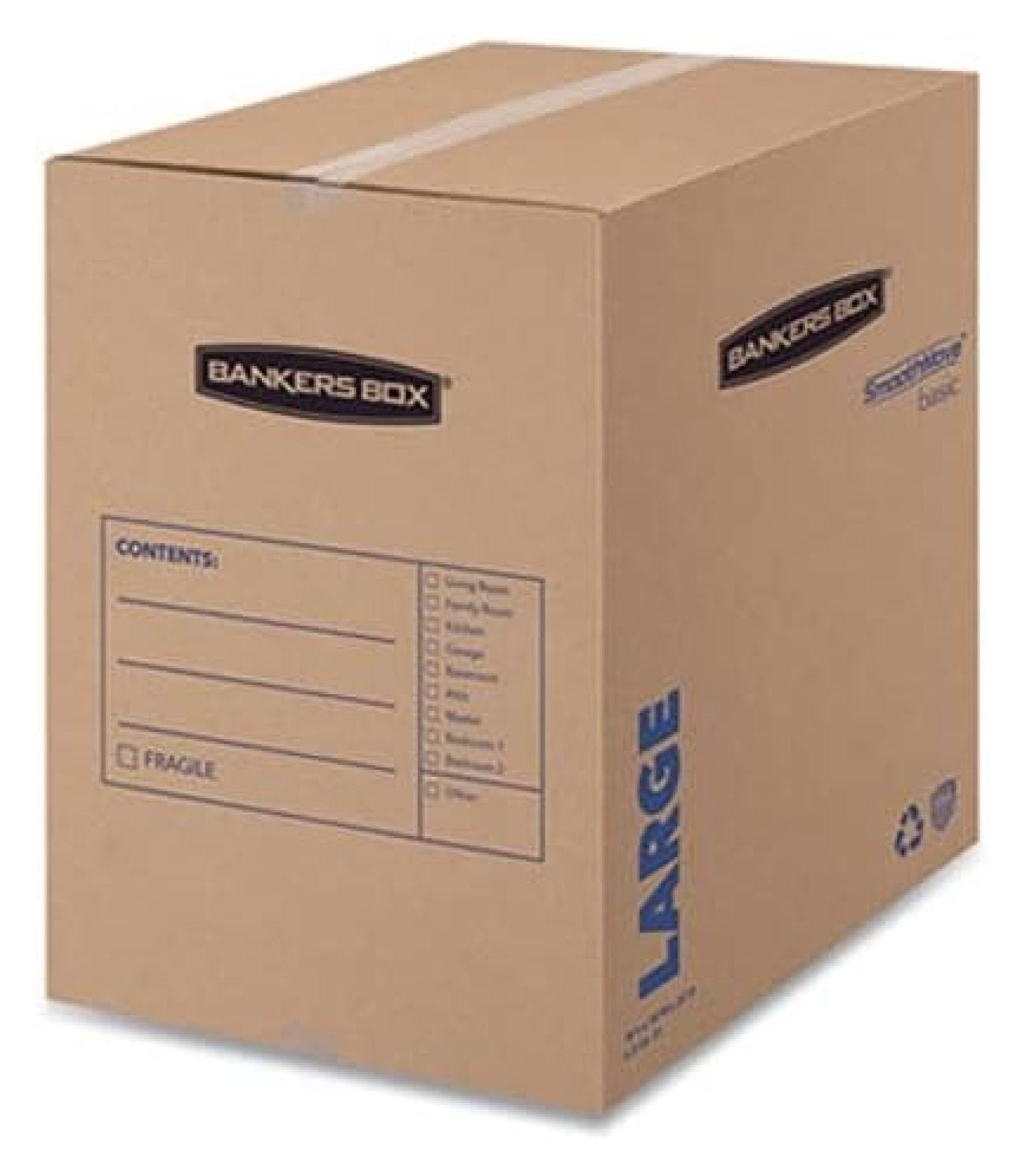 MYXIO Smoothmove Basic Large Moving Boxes, 18l X 18w X 24h, /Blue, 15