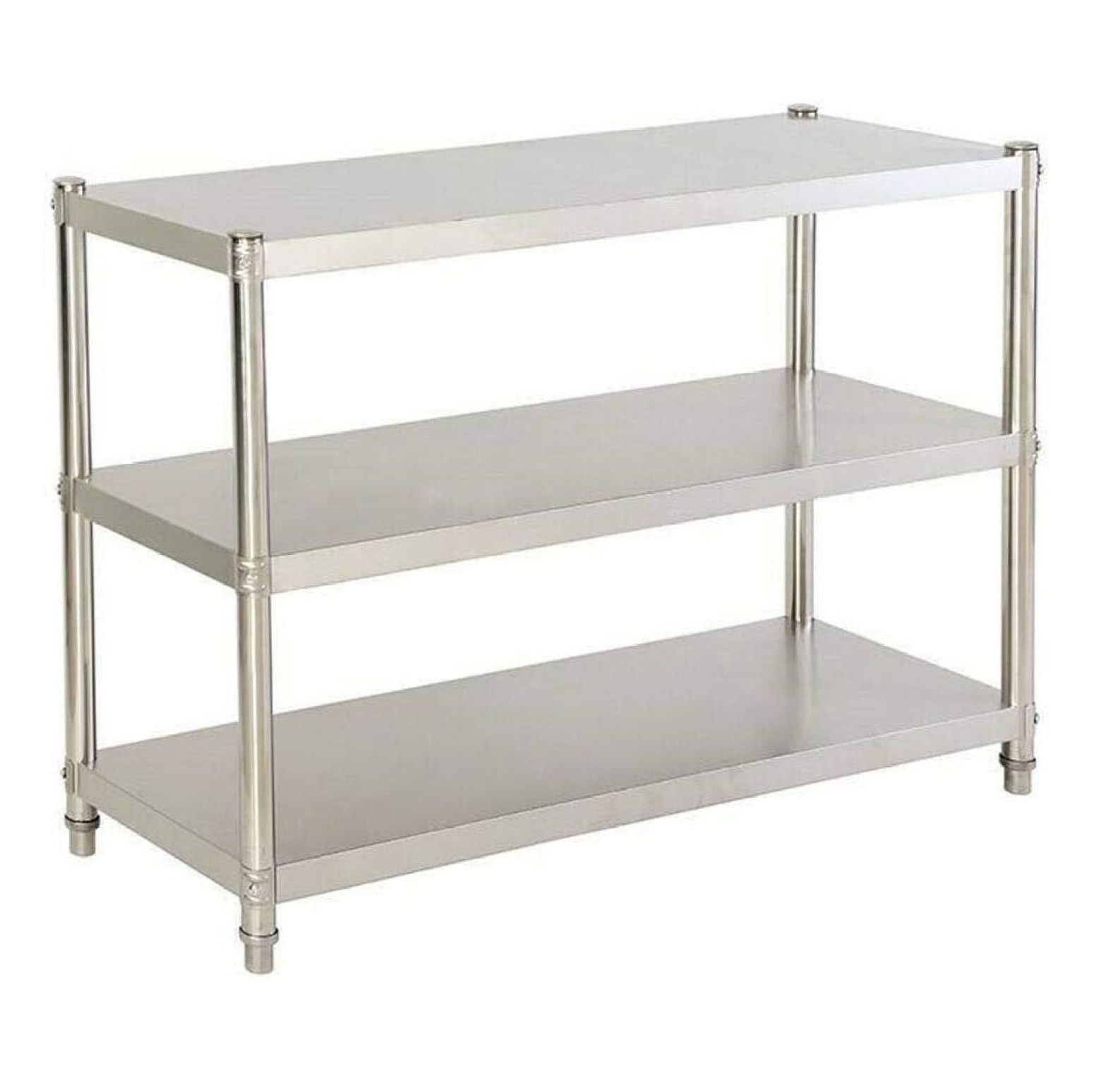 MYXIO Stainless Steel Shelves 3 Tier Storage Shelves, 31.5x15.7 Inch