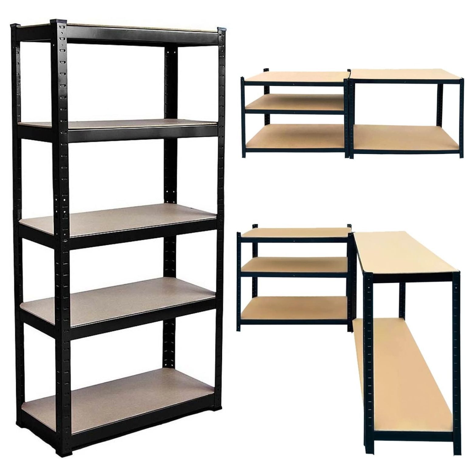 MYXIO Storage Shelves Heavy Duty, 5 Tier Metal Shelving Unit for