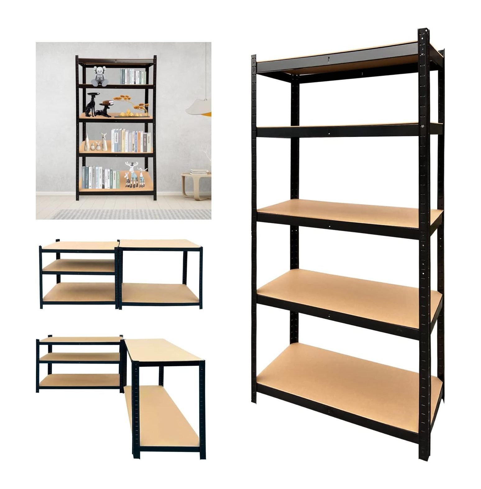 MYXIO Storage Shelves Kitchen Storage Garage Shelving Unit, 5 Tier