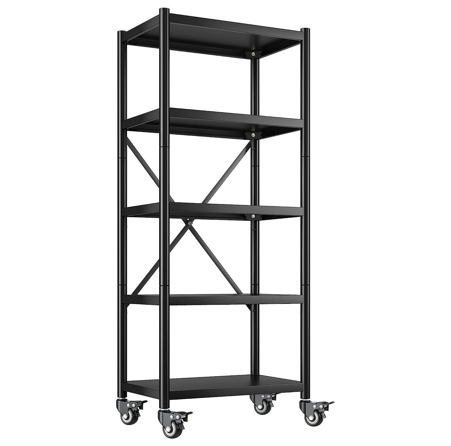 MYXIO Storage Shelves for Storage with Wheels 1160LBS Heavy Duty Metal