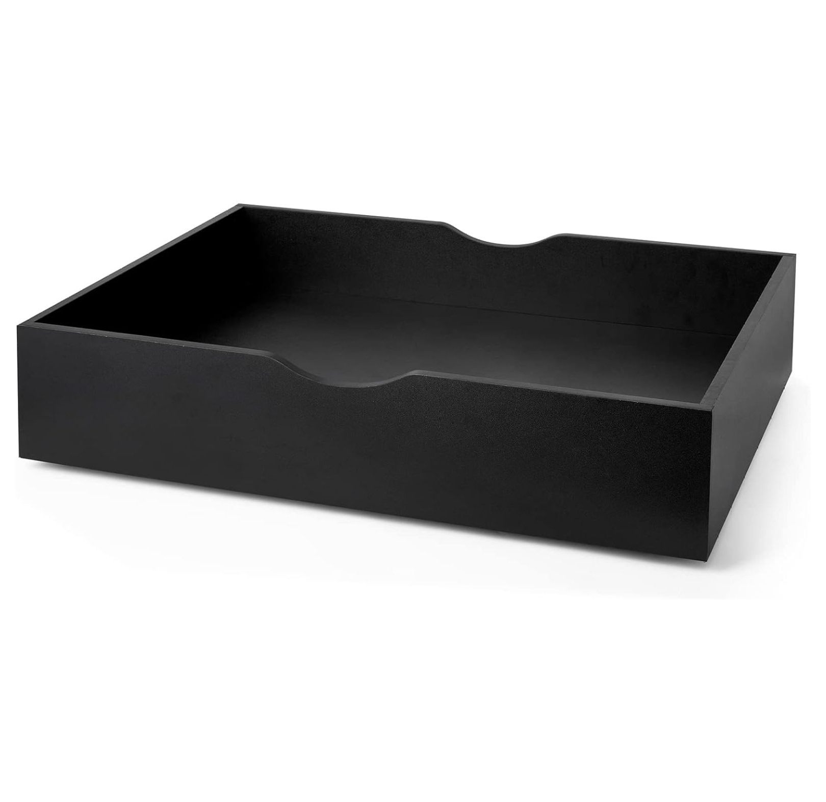 MYXIO The Storage MAX Underbed Wooden Organizer with Wheels Black