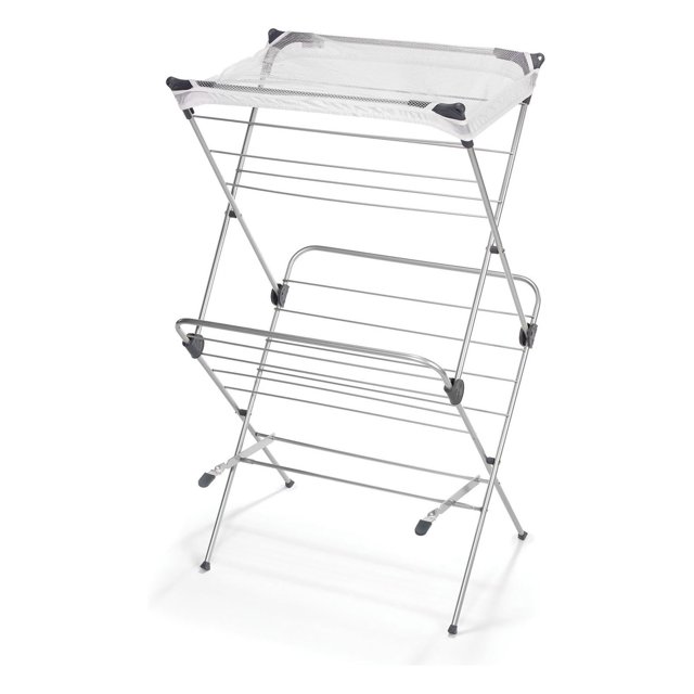 MYXIO TwoTier Free Standing Clothes Drying Rack with Mesh Garment