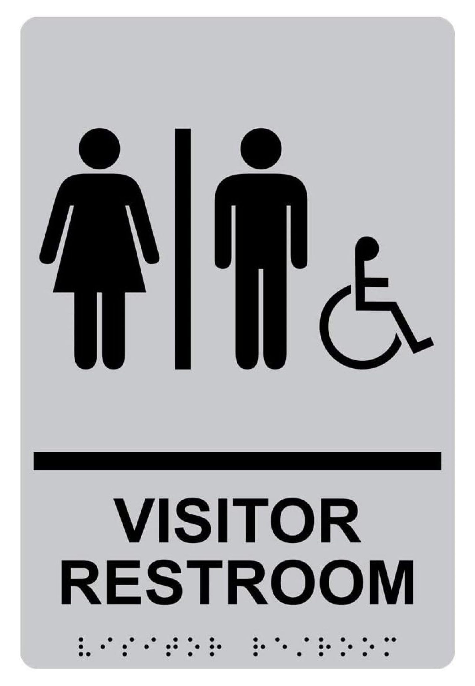 MYXIO Visitor Restroom Sign with ADA-Compliant Braille and Raised ...