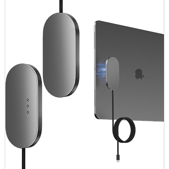 MYXON Magnetic Wireless Charger for iPad Pro 12.9 (3rd/4th/5th/6th Gen) & iPad Air 13 (M2/M3 Only) - 18W Fast Charging Smart Connector Charger, Wireless Charging Pad