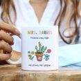 thumbnail image 1 of MYYUK Personalised teacher mug Thank you for helping me grow Cute Teacher Appreciation Gifts with name End of term gift Teaching Assistant, 1 of 6
