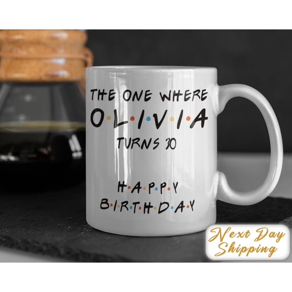 MYYUK Personalized 30th Birthday Mug: "The One Where" Gift