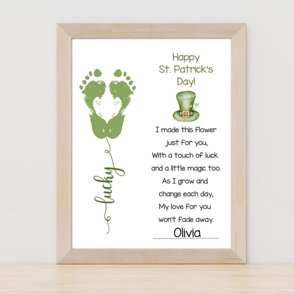MYYUK St. Patrick’s Day Handprint| Flower Footprint Keepsake