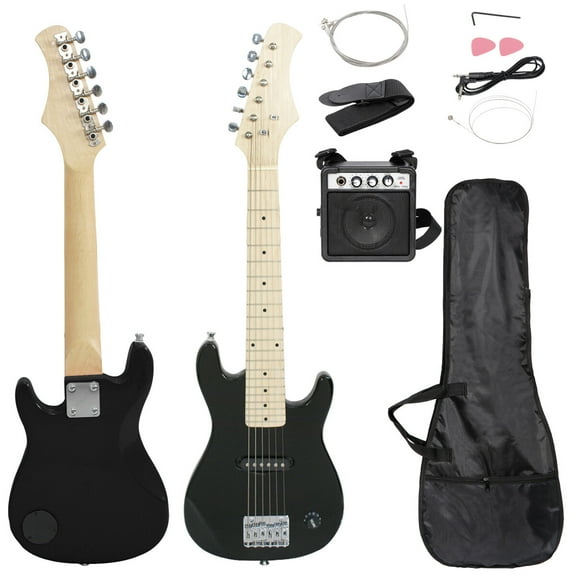 MYZBBD 30" All-in-one electric Guitar Kit,Beginner Guitar With 5 watt amplifier,420D bag,guitar strap,guitar cable,allen key