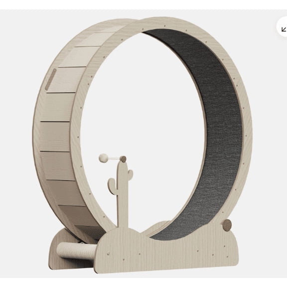 MYZBBD Cat Exercise Wheel, Solid Wood Running Wheel for Indoor Cats, Cat Treadmill with Lock for Quiet Running, Lose Weight and Keep Health,43''