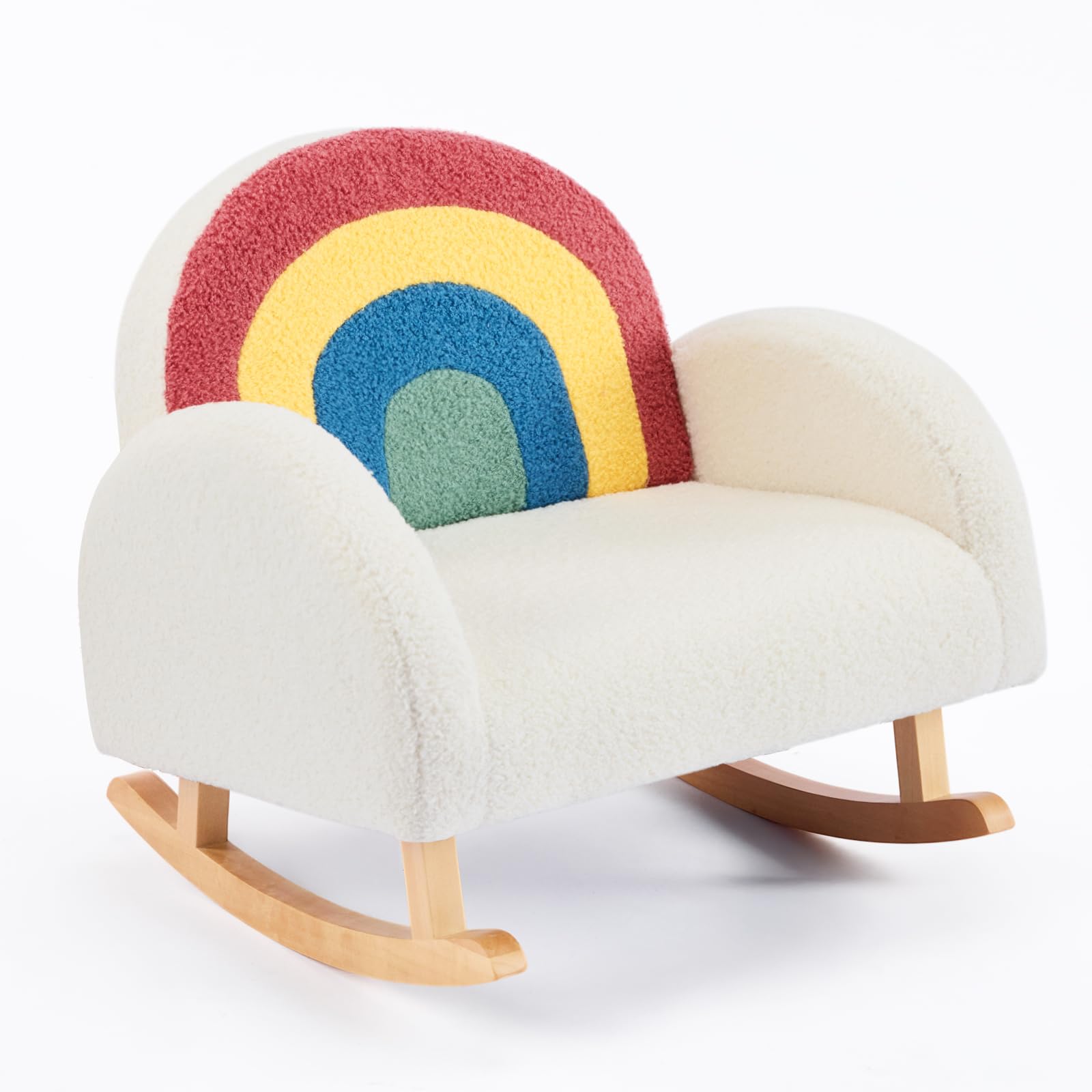 Sturdy Rocking Chair MYZBBD Rocking Chair, Solid Wood Rocker Armchair with Sturdy Base ...