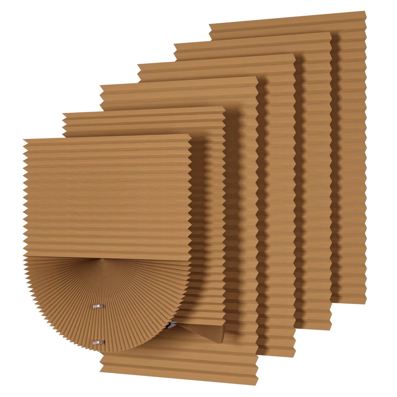 MYshade 12 Pack No Tools Temporary Blackout/Light Filtering Paper Shades for Windows(Brown, 36" W x 72" H)
