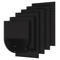MYshade 6 Pack Temporary Blackout Paper Shades for Windows(Black, 36" W x 72" H)