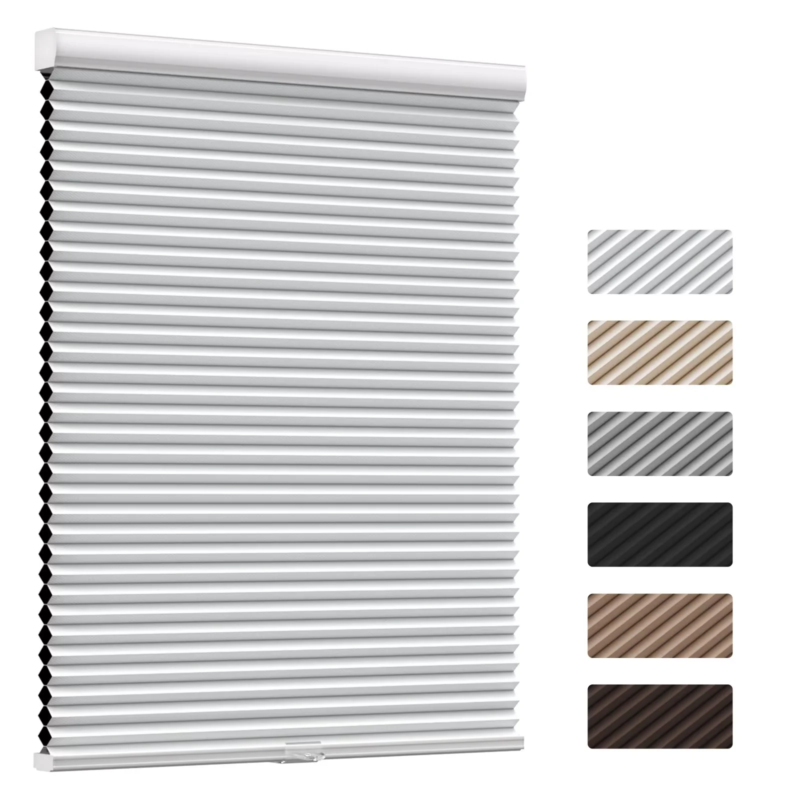 MYshade Cordless White-34"W*72"H Blackout Cellular Shades 1.5 inch ...