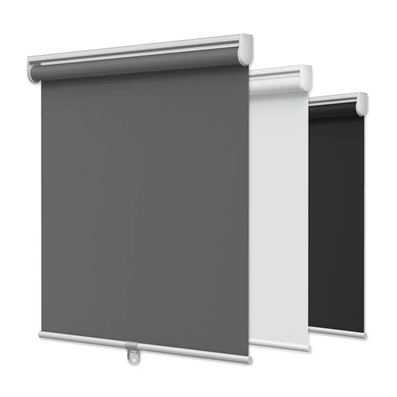 MYshade Cordless Blackout Roller Shades for Windows Gray-24"W*72"H Room Darkening Blinds Pull Down Shades Window Blinds for Home