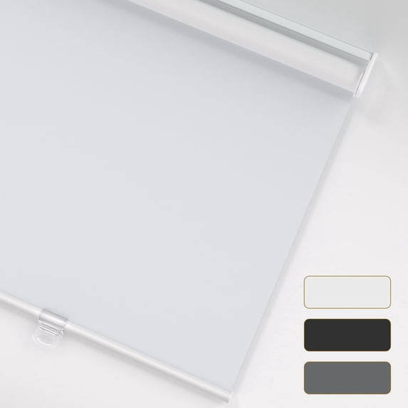 MYshade Cordless Blackout Roller Shades for Windows White-31"W*72"H Room Darkening Rolled up Blinds with Spring System Pull Down Shades Window Blinds for Home