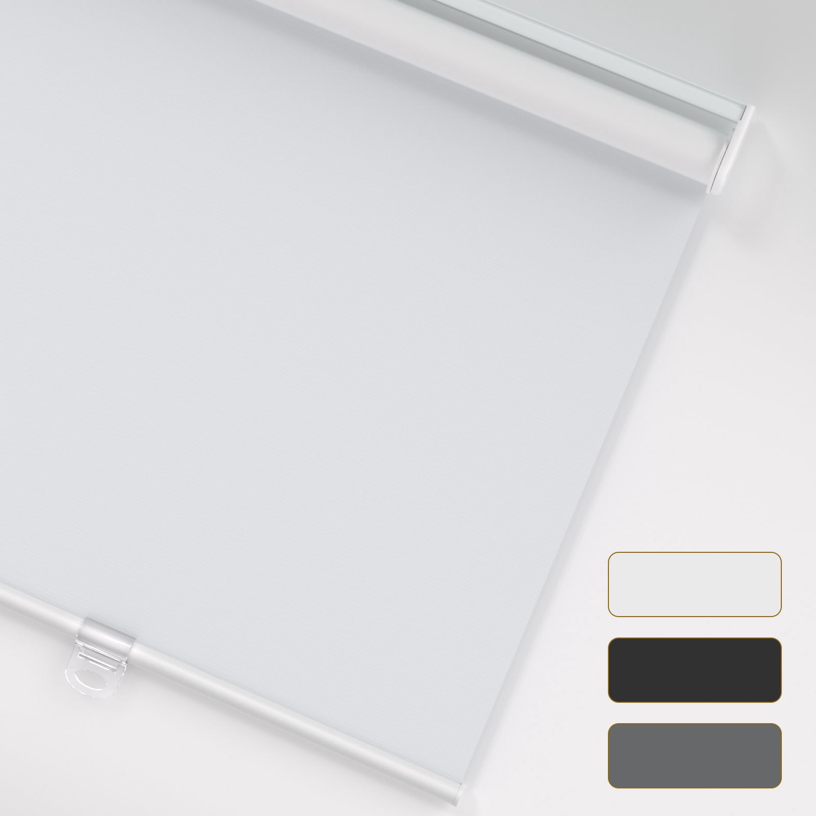 MYshade Cordless Blackout Roller Shades for Windows White-39"W*72"H Room Darkening Rolled up Blinds with Spring System Pull Down Shades Window Blinds for Home
