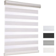 MYshade Cordless Zebra Blinds Beige-20W*72H Pull Down Roller Window Shades Double Layer Light Control Free Stop Window Shades Day and Night Blinds Easy Installation for Home