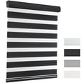 thumbnail image 1 of MYshade Cordless Zebra Blinds Black-29"W*50"H Pull Down Roller Window Shades Double Layer Light Control Free Stop Window Shades Day and Night Blinds Easy Installation for Home, 1 of 8