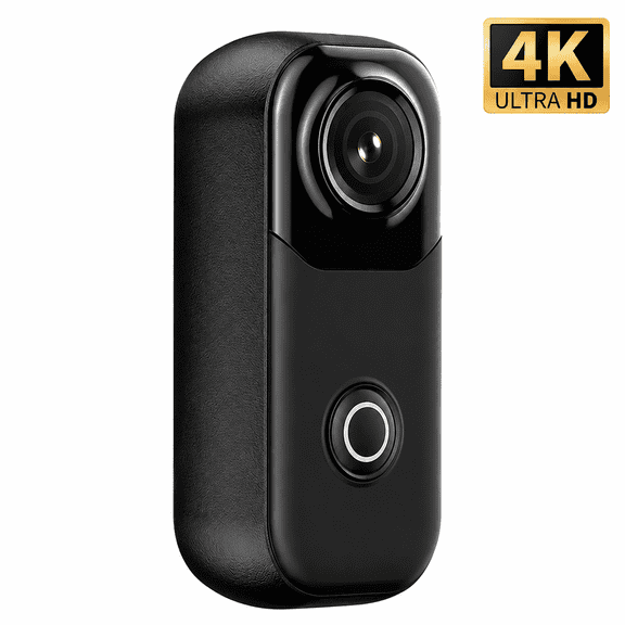 MZ01 Mini 4K Action Camera with WiFi, Thumb Sports Camera 16MP, Waterproof Wearable Body Camera, 142° Wide Angle Helmet Bike Camera, Supports 512GB TF Card