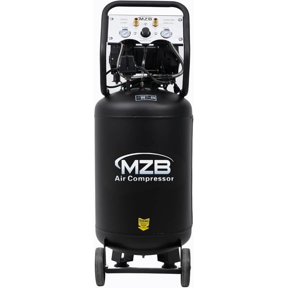 MZB 110V 60Hz Oil-Free Air Compressor, 20 Gallon Steel Tank 79dB Ultra Quiet Air Compressor with Wheels for Spray Painting Auto Repair Carpentry Decoration
