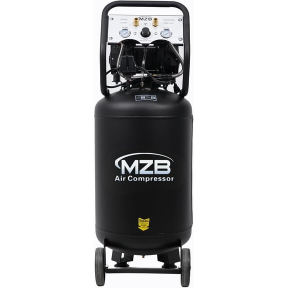 MZB 110V 60Hz Oil-Free Air Compressor, 20 Gallon Steel Tank 79dB Ultra Quiet Air Compressor with Wheels for Spray Painting Auto Repair Carpentry Decoration
